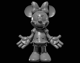 Minnie Maus STL Datei für den 3D-Druck