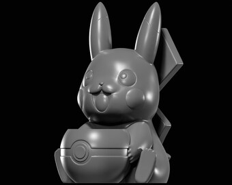 Pikachu Planter,Container&Pencil Holder STL file for 3D Printing
