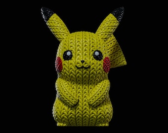 Dzianinowy Pikachu z pliku STL Pokemon do druku 3D