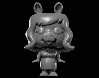Plik STL Funko Pop Miss Piggy do druku 3D