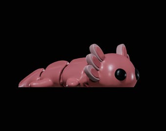 Flexi Axolotl 3D Model STL File (3D Printing)