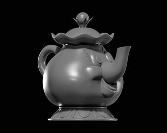 Contenitore Mrs. Potts - La bella e la bestia file STL per la stampa 3D