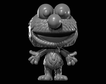 Plik STL Funko Pop Elmo z Ulicy Sezamkowej do druku 3D