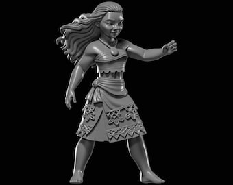 Archivo STL de Moana para impresión 3D