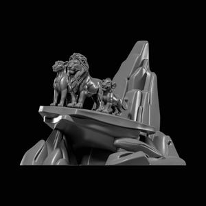 Diorama del Rey León en Pride Rock Archivo STL para impresión 3D