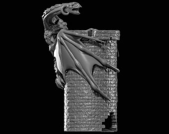 Plik STL Wieży Kostkowej Smoka Wyvern do druku 3D