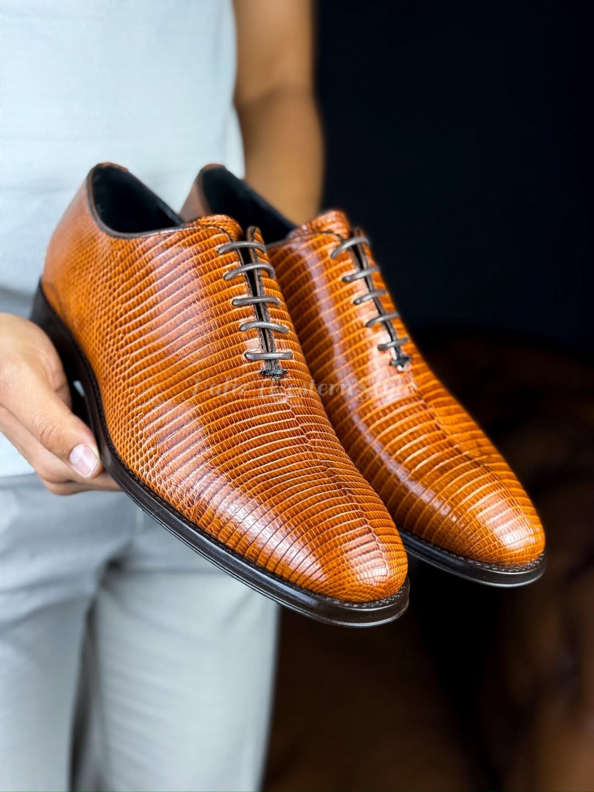 Botticelli Genuine Teju Lizard Black Oxford/Derby Shoes US10-10.5 Made in Italy Botticelli Shoes for Men | eBay main image 4