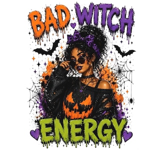 14 Black Girl Halloween Bundle, Spooky Witchy Designs (JPG)