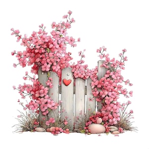 Rosa Sakura Clipart, 30 JPG akvarell körsbärsblommor blommig vårgrafik (digital nedladdning)