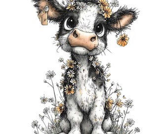 16 Whimsical Watercolor Animal Clipart: Spring Floral Pets Illustration (Digital Download)