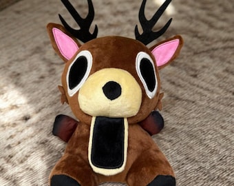 Peluche de ciervo bordado: peluche suave, 99 noches en el bosque