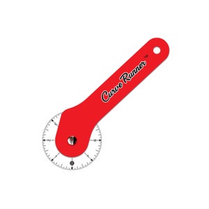 Curve Runner Sewing Measuring Wheel 8 inch Ruler, blouse pattern ruler, sewing pattern ruler, sleeve sewing ruler, armhole rolling ruler