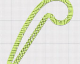 Compact Pattern Making Ruler with Multiple Seam Allowances for Tailoring and Sewing Projects