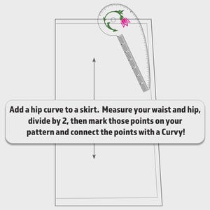 Curvy French Curve Ruler for Fashion Design, Pattern Making, and Sewing Adjustments image 7