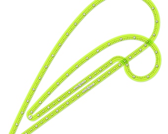 SA Curve Pattern Making Rulers: Acrylic Seam Allowance Tool for Sewing (3/8 Inch)
