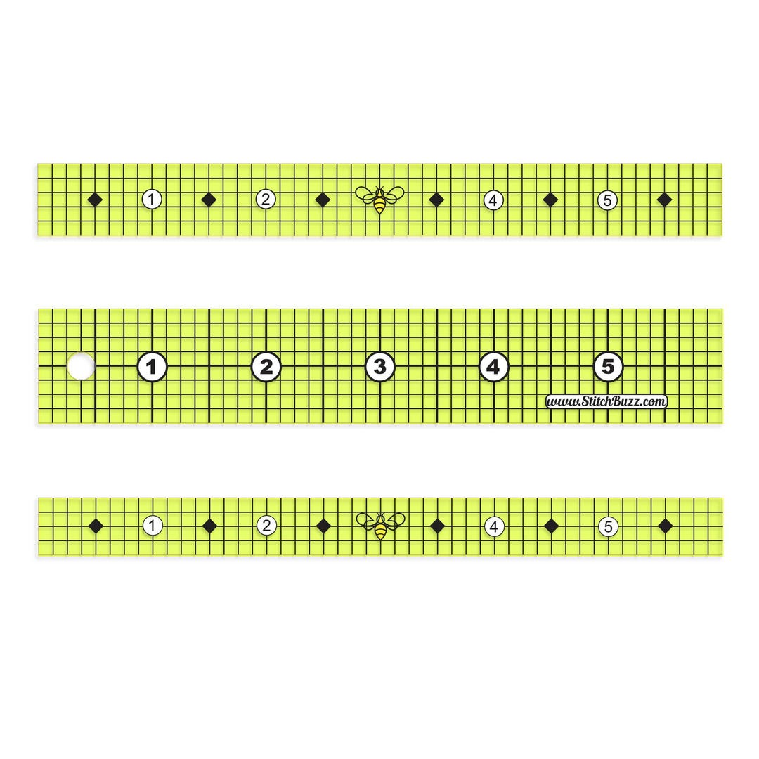 Design Ruler Trio, 3 Sewing Rulers, Clear