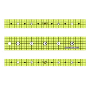 Sewing Ruler Set 3 Rulers with 1 inch, 5/8th inch and  1/2 inch Seam Allowances, Sewing Supplies