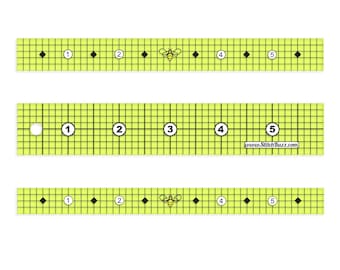 Precision Sewing Ruler Set: 3 Sizes with Seam Allowances for Accurate Crafting