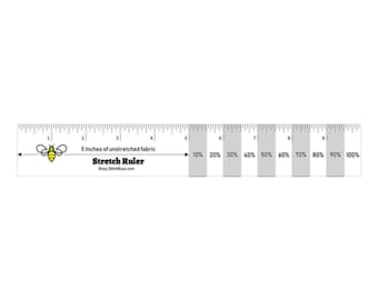 Knit Fabric Stretch Ruler: Clear Measuring Guide for Sewing Patterns & Garment Making