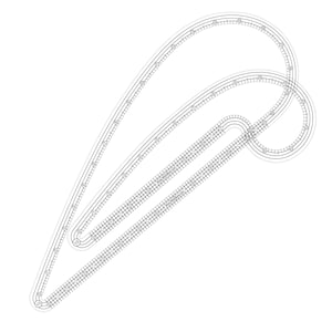 PATTERN MAKING RULERS - (Clear)  Seam Allowance Tools Available in 3/8th, and  1/2inch widths
