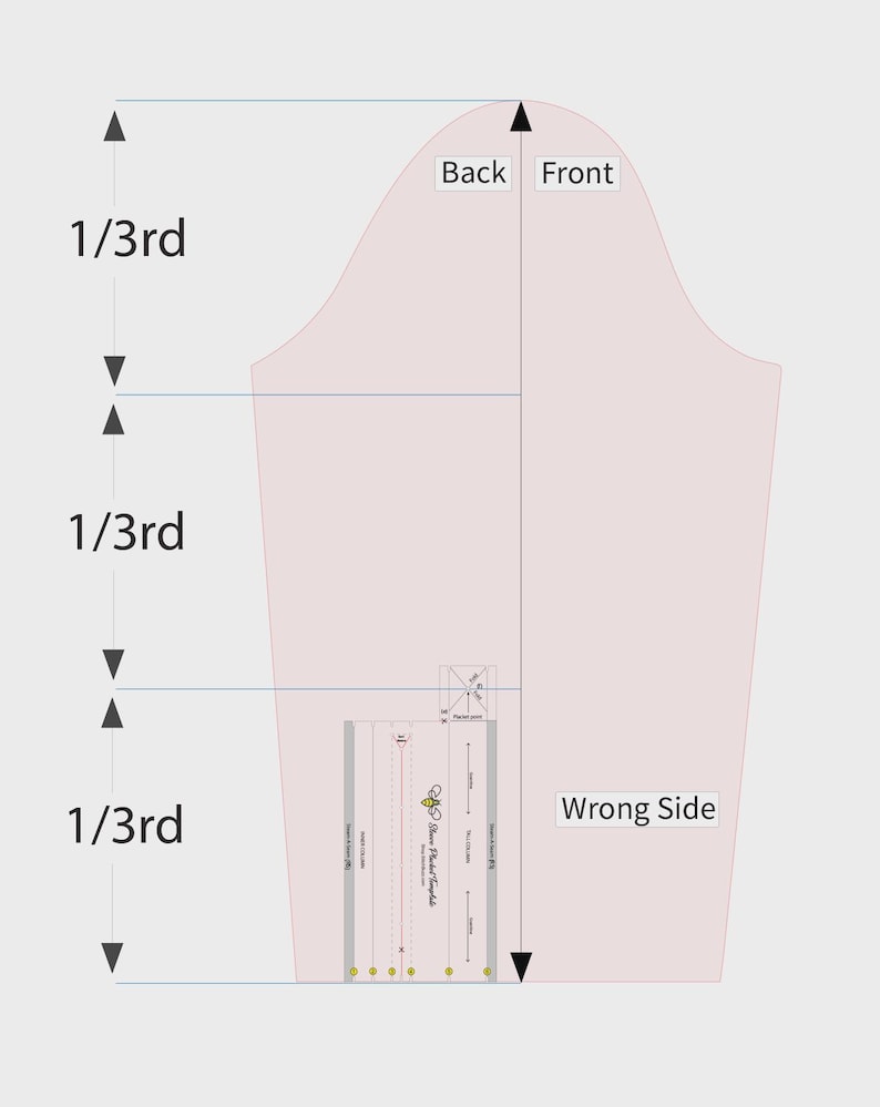 Placket Pattern Examples Precision Sleeve Placket Template Kit: Essential Sewing Tool for Shirt ...