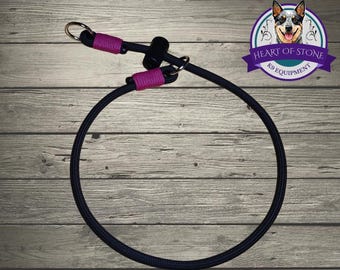 Dominant Dog Collar w/ Stopper | Paracord Training Slip Collar for Strong Dogs | Custom Made