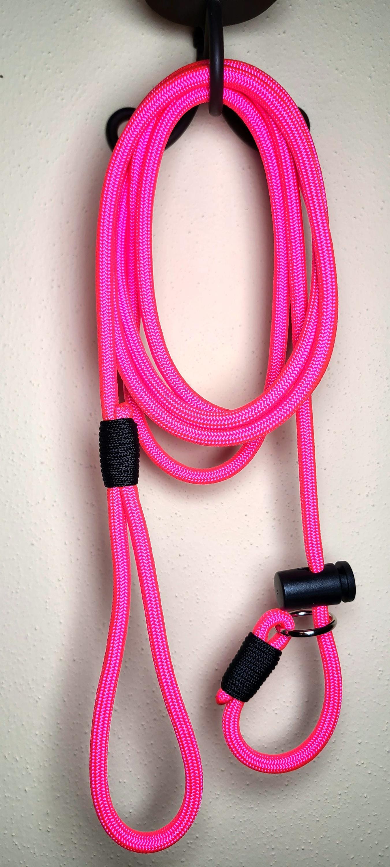 Heavy Duty Dominant Dog Slip Lead 6' Training Slip Leash for Strong Dogs 1/4" Paracord Lead w/ Stopper & Cord Wrap Custom Colors