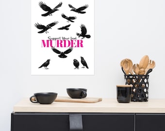 Kraaikunstprint – Heksenhumor decor