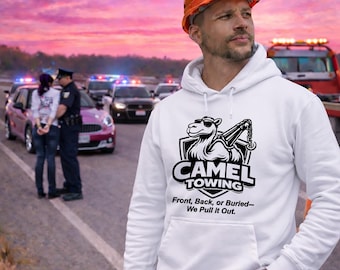 Grafische hoodie Camel Towing – Sweatshirt met grappige woordspeling