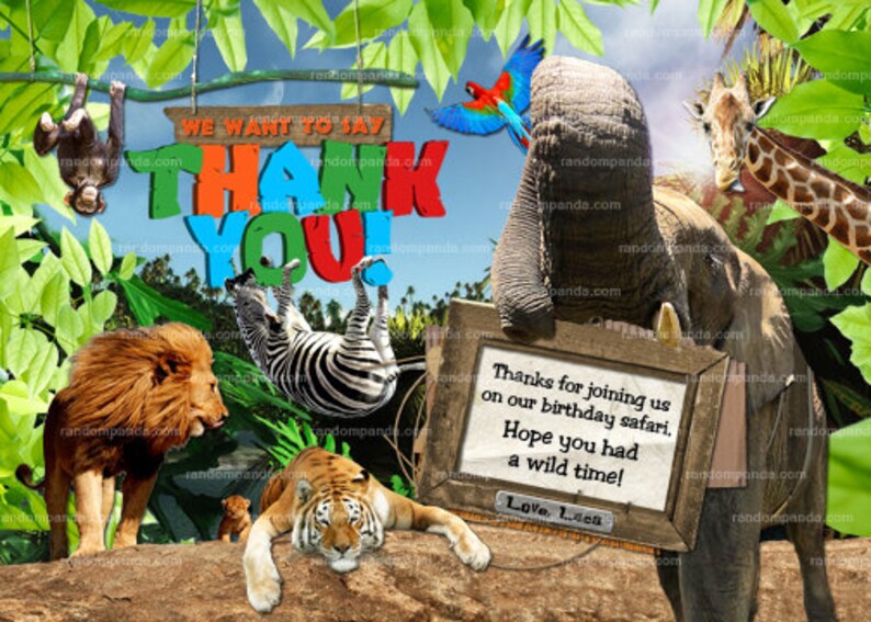 Digital Delivery, Personalize Jungle Invitation, Safari Birthday Party Invite RIDE the ZEBRA image 2