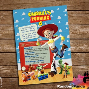 Digital Delivery, Cowgirl Jessie Invitation, Toy Story Roundup Birthday Party Invite