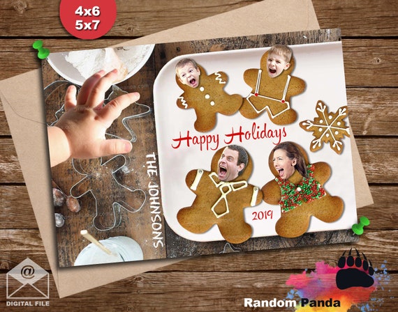 Funny Christmas Card, Gingerbread Cookie Scare Holiday Card Il_570xn