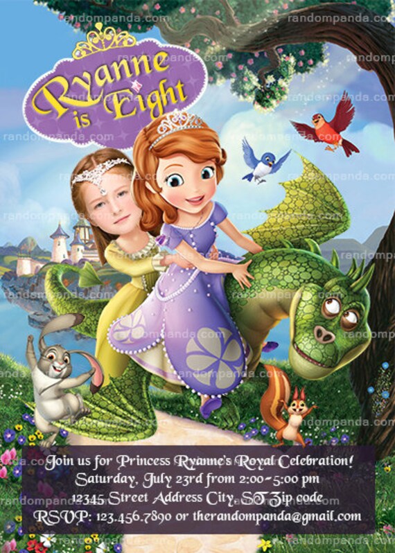 Personalize Sofia the First Invitation, Princess Party, Princess Sofia Invite Il_570xn