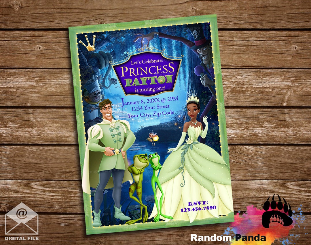 DIGITAL FILE, Personalize Princess and the Frog Invitation, Princess ...