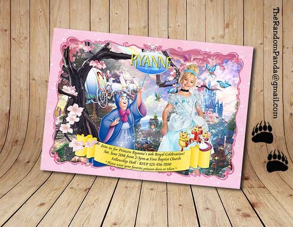 Personalize Be Cinderella Invitation, Disney Princess Costume Party, Cinderella Birthday Invite Il_570xn