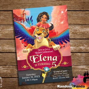 Digital Delivery, Elena of Avalor Invitation, Princess Elena Birthday Party Invite