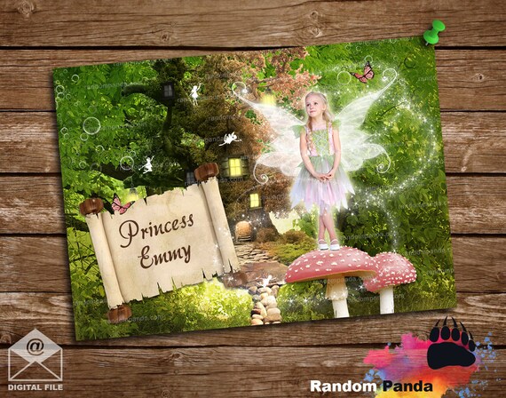 Digital Delivery, Fairy Poster, Fairy Princess Party Backdrop Il_570xn