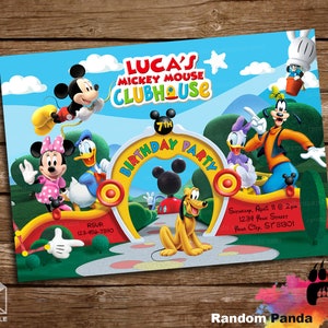 Digitale Lieferung, Mickey Mouse Clubhouse Einladung, Minnie Mouse Goofy Daisy Daffy Duck Pluto Party einladen