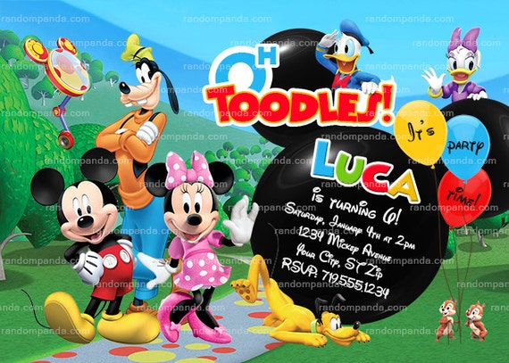 Mickey Invitation, Mickey Mouse Party, Clubhouse Birthday Invite Il_570xn