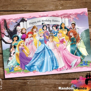 FILE DIGITALE, divertente essere un ritratto di principessa, principessa e ranocchio, Aurora Bday Party Poster, sfondo festa di compleanno di Cenerentola