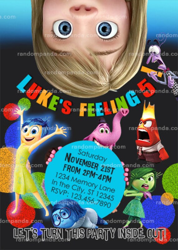 Inside Out Invitation, Riley Party, Inside Out Birthday Invite Il_570xn