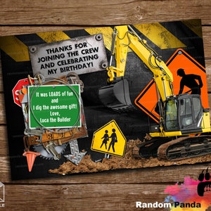 Entrega digital, cartão de agradecimento de construção, festa do construtor