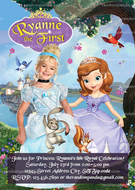 Personalize Sofia the First Invitation, Princess Party, Princess Sofia Invite Il_570xn