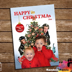 Entrega digital Personaliza una divertida tarjeta navideña de Home Alone con ladrones reales