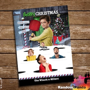 Digital Delivery  Funny Christmas Card, Whack a Family