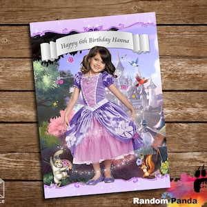 DIGITAL FILE, Princess Sofia Costume Party Poster, Sofia The First Birthday Backdrop Banner