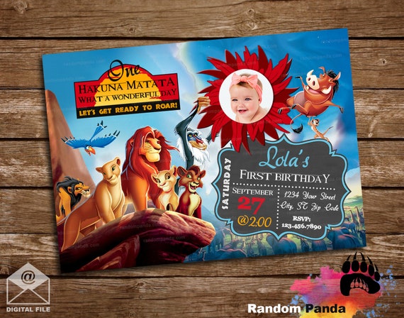 Digital Delivery, Personalize The Lion King Invitation, Simba Party, Kovo and Kiara Invite Il_570xn