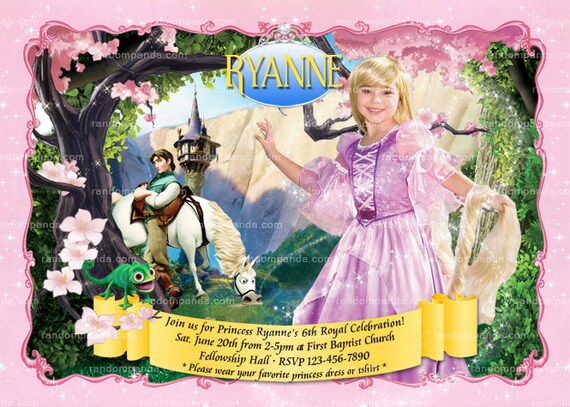 Digital Delivery, Personalize Be Rapunzel Invitation, Disney Princess Costume Party, Tangled Invite Il_570xn