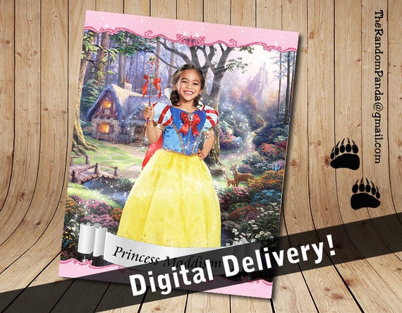 Personalize Kids Poster, BE Snow White Poster, Snow White Party Wall Art Il_570xn