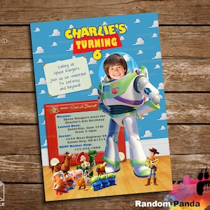 Digital Delivery, Funny Buzz Lightyear Invitation, Space Ranger Toy Story Party Invite